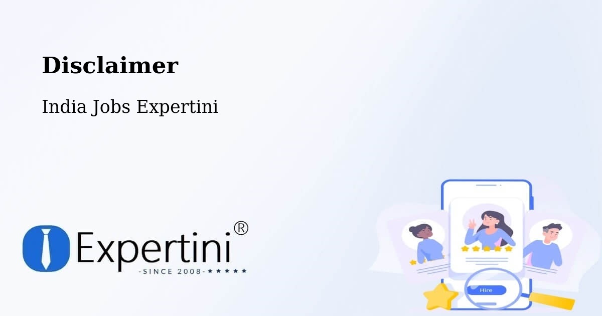 Disclaimer – Madurai - India Jobs Expertini